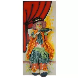 Панно "Клоун со скрипкой"