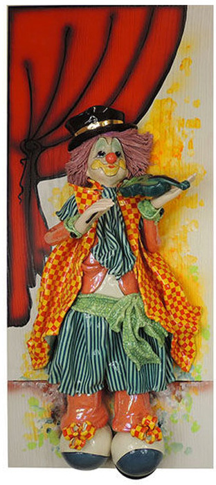 Panel "Clown with violin"