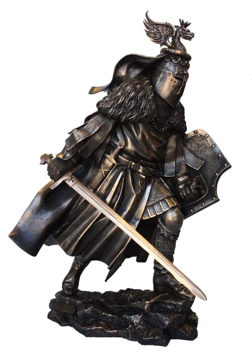 The author's bronze sculpture "Knight in Battle"