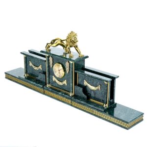 Настольный набор руководителя из мрамора "Лев"