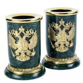 Настольный набор руководителя из мрамора "Лев"