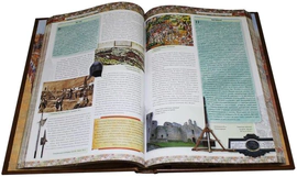 Подарочная книга в кожаном переплете "Полководцы. Битвы. Оружие."