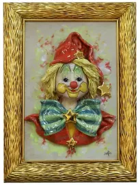 Картина прямоугольная "Клоун со звёздами"