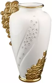 Ваза "Milky Way", цвет: белый с золотым