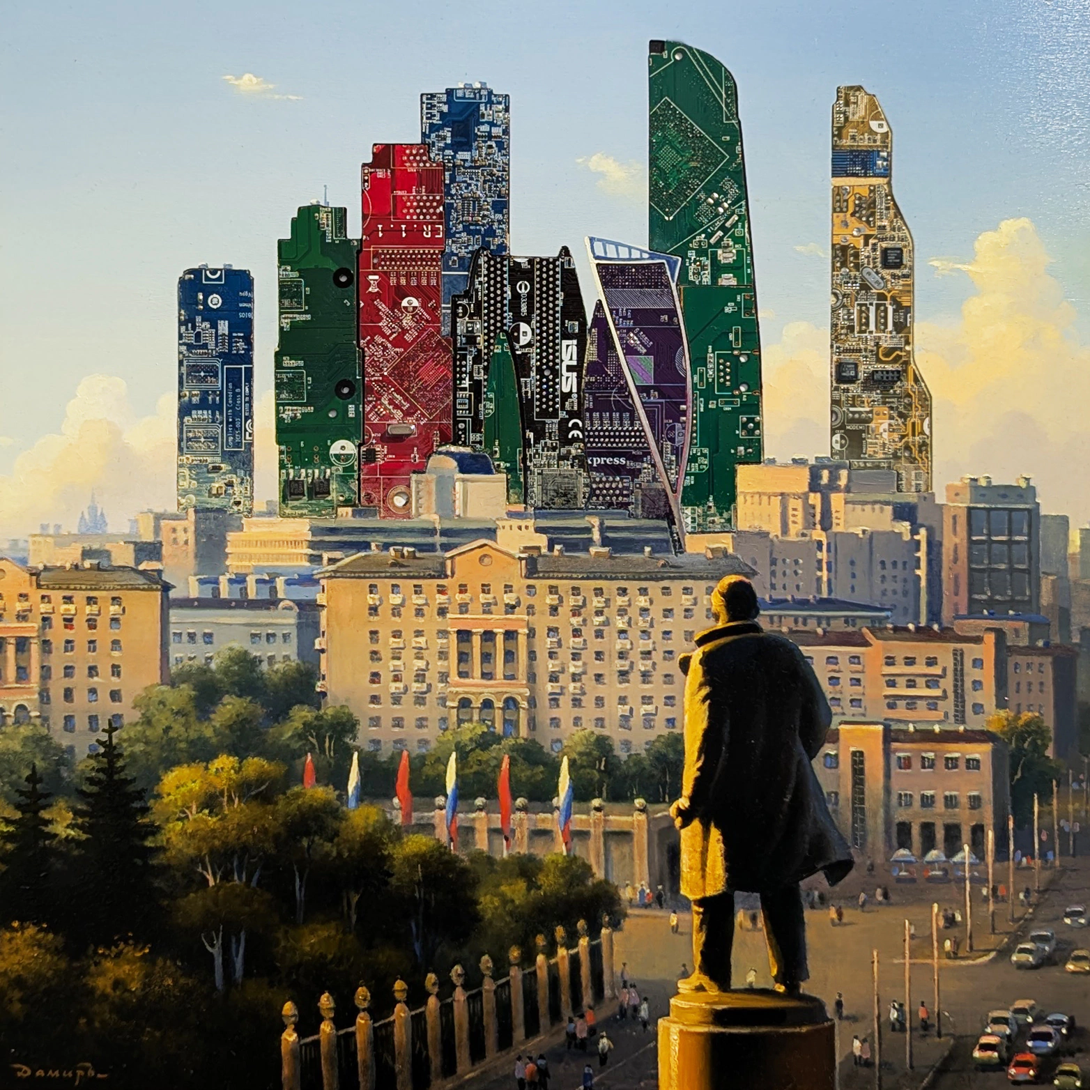 Картина Дамира Кривенко "Москва Сити"