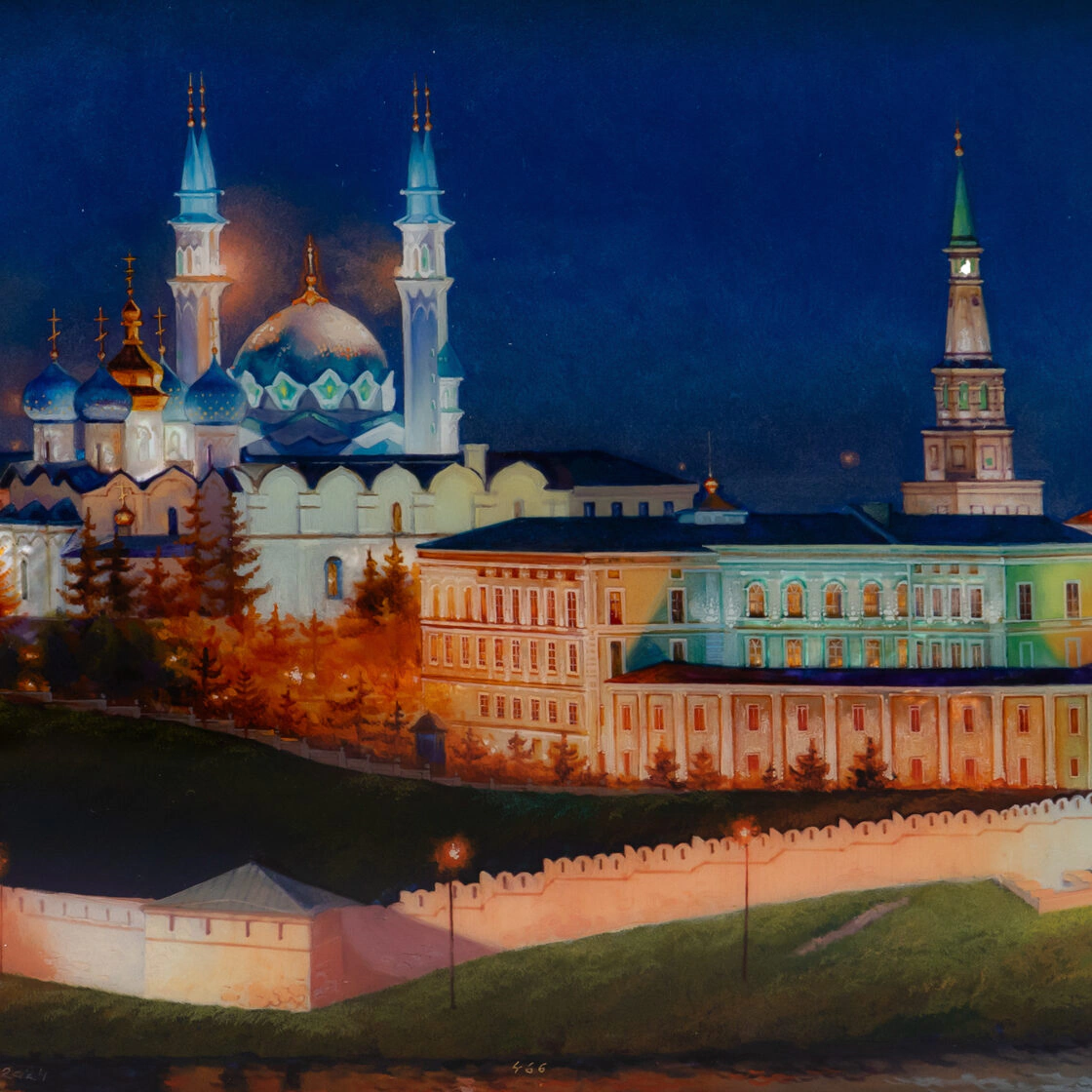 Шкатулка "Казань" Зерцалов, Федоскино