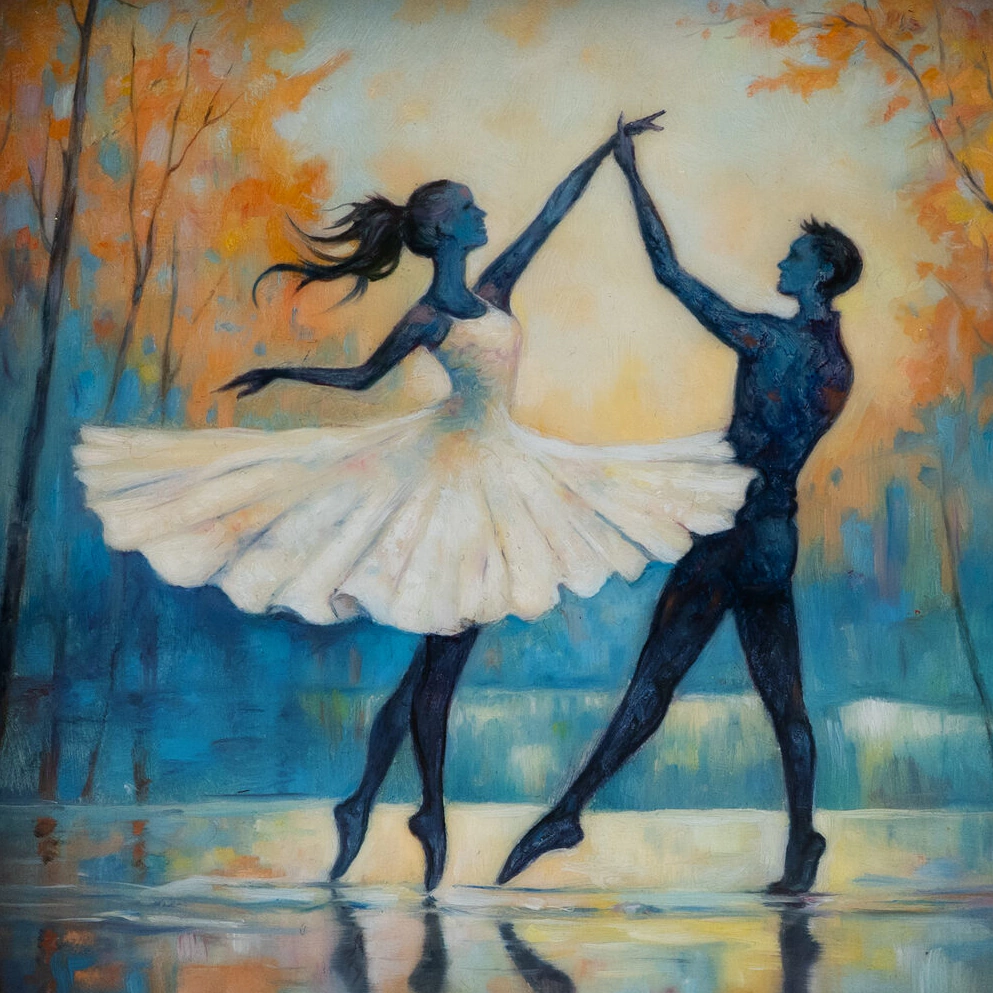 Шкатулка "Балет" Королева, Федоскино