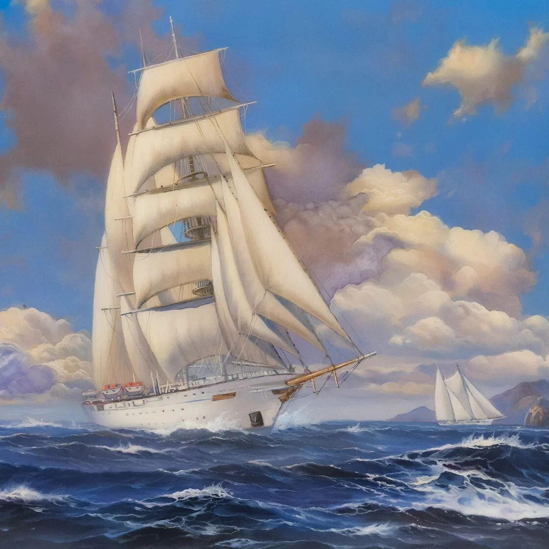 Шкатулка "Море" Валялин, Федоскино
