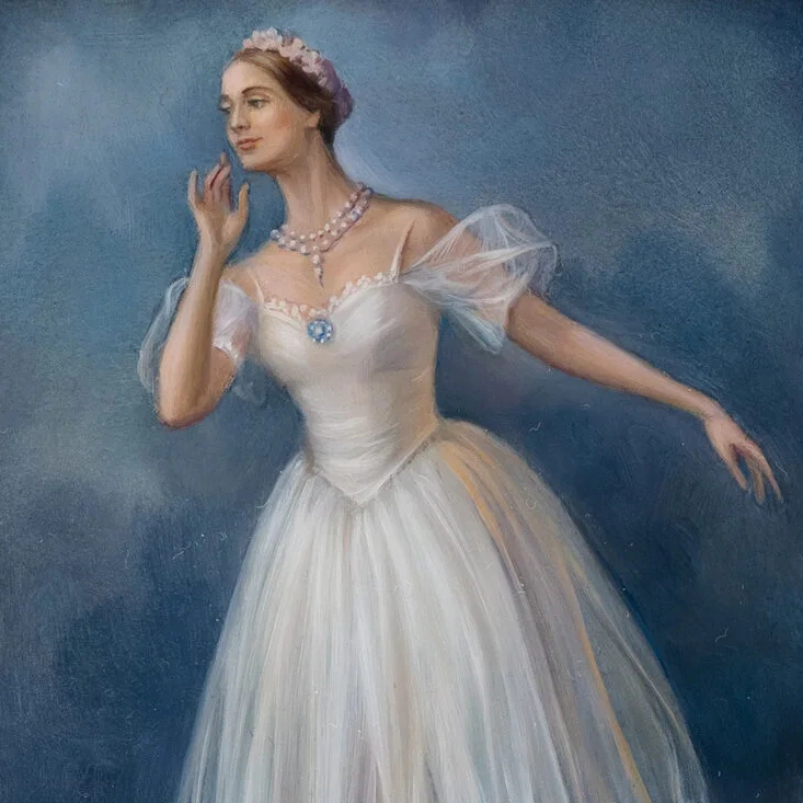 Шкатулка "Жизель" Королева, Федоскино