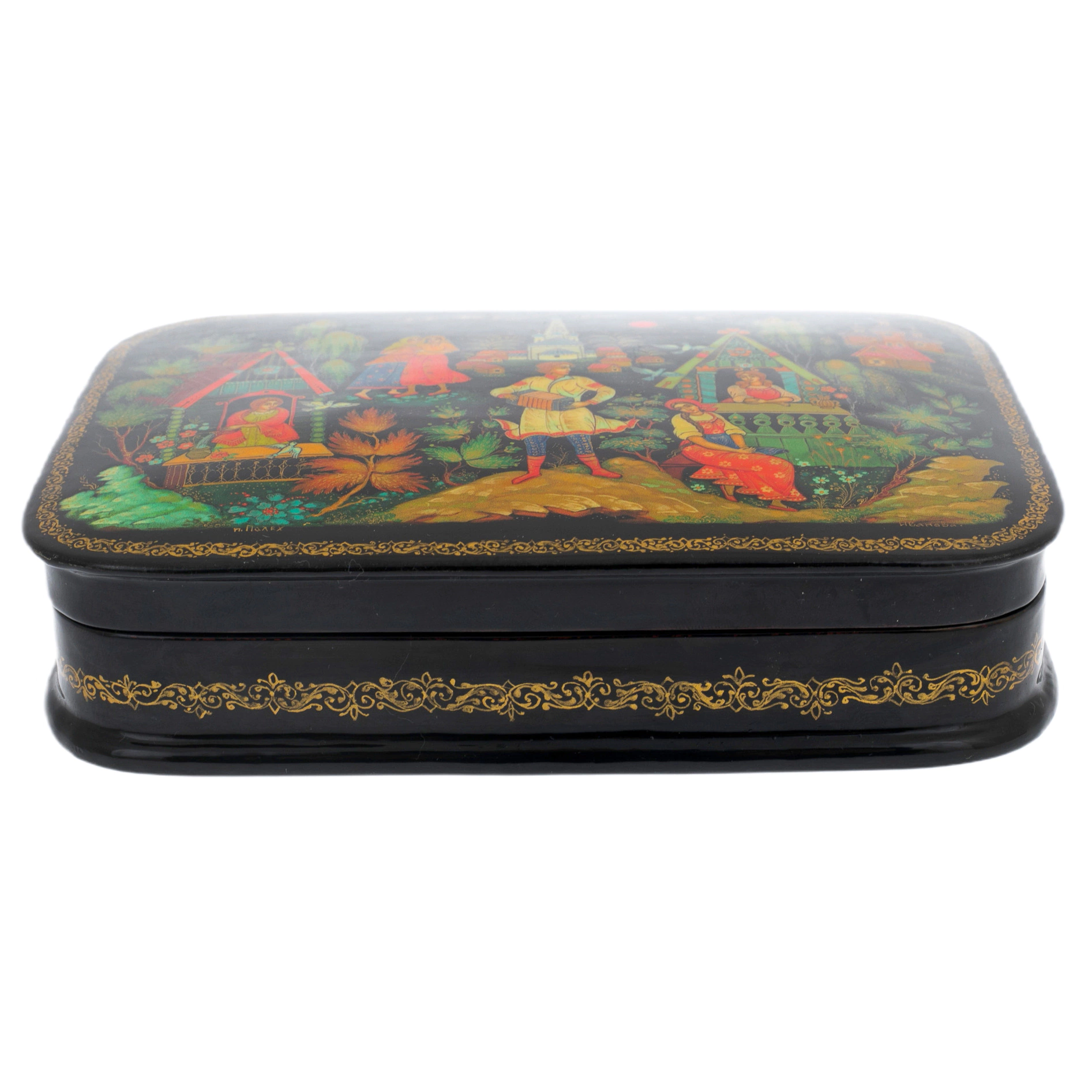 The Harmonica box by Ivanov, Palekh