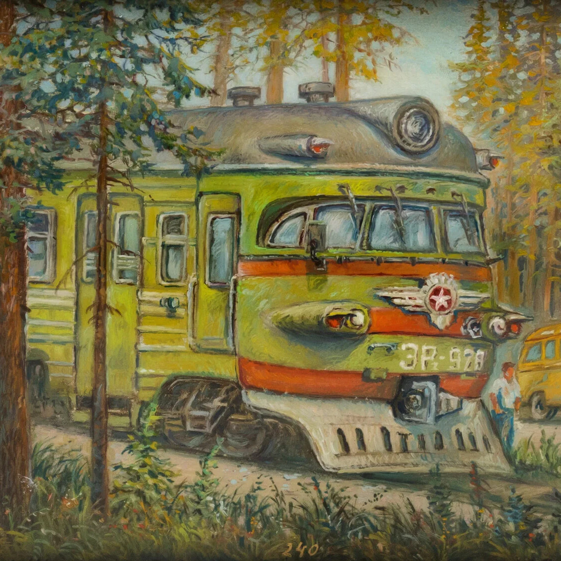 Шкатулка "Последняя электричка" Типяков, Федоскино