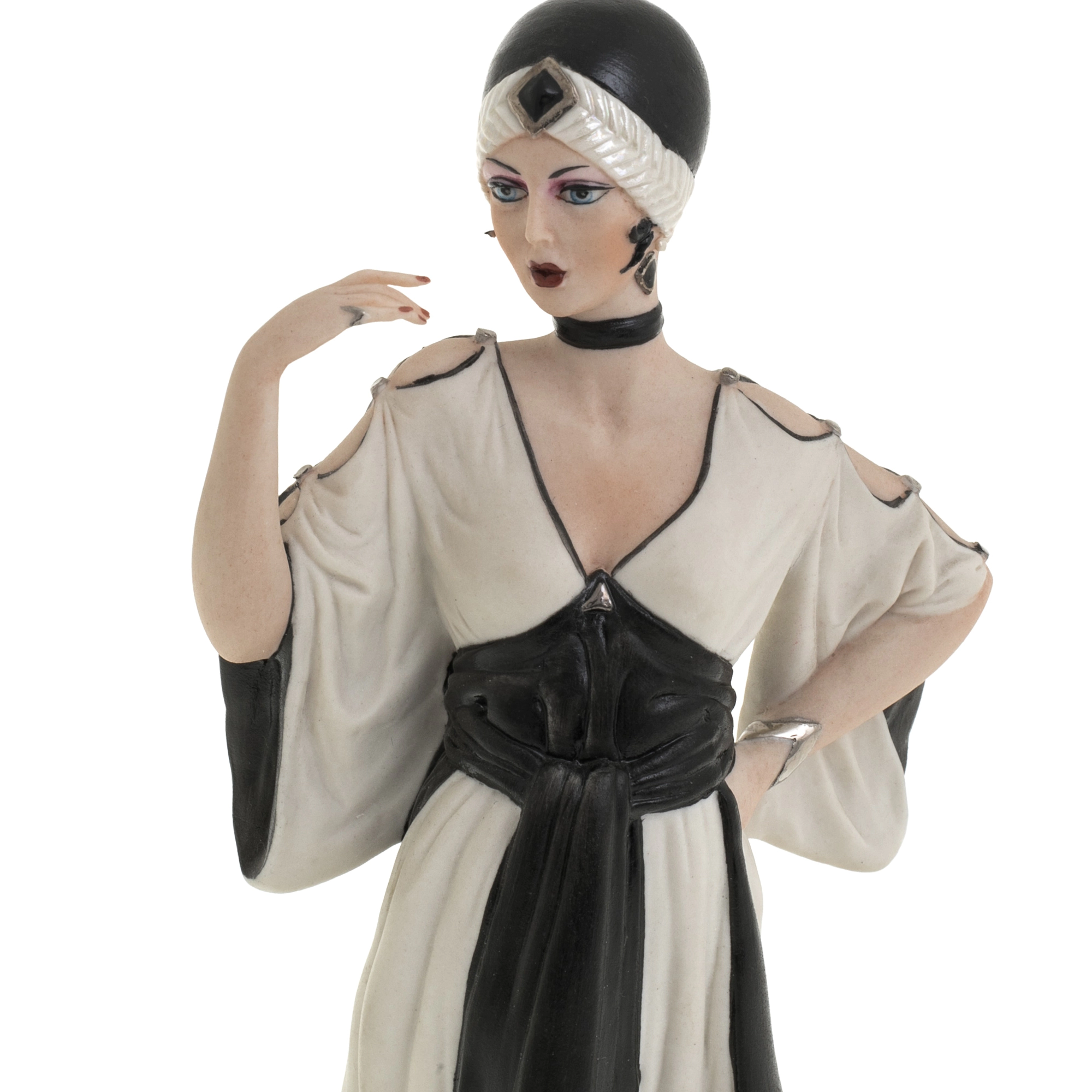 Statuette "Lady" in black and white