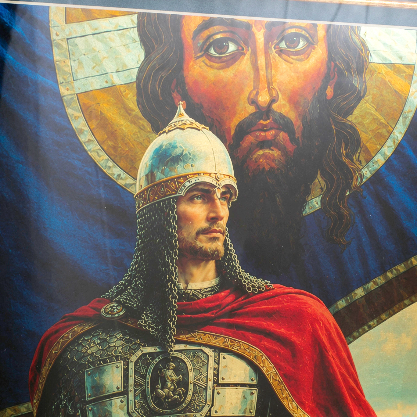 Panel on gold leaf "Alexander Nevsky"