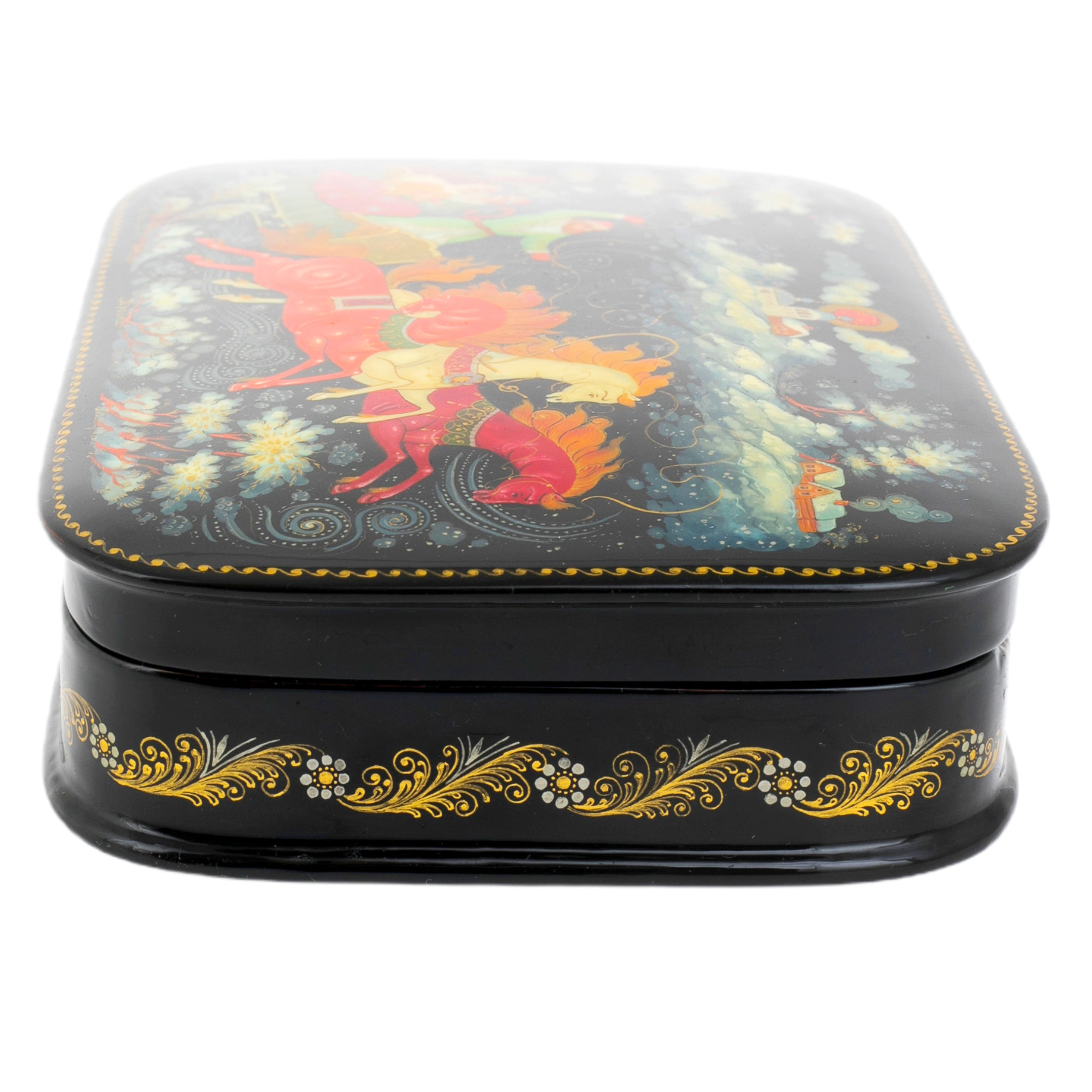 Шкатулка "Тройка" Бахирева, Палех
