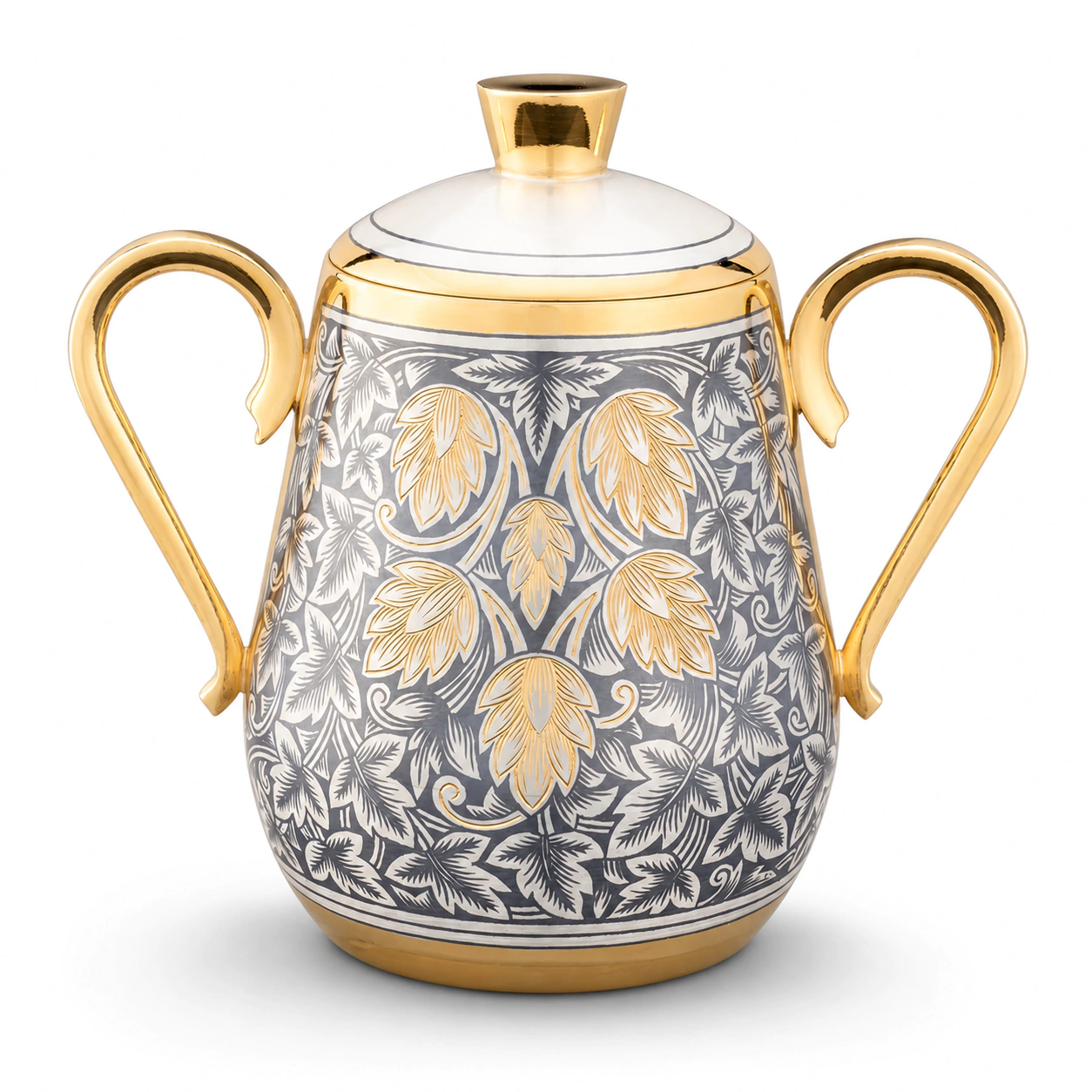 Silver coffee set "Hop" for 6 persons