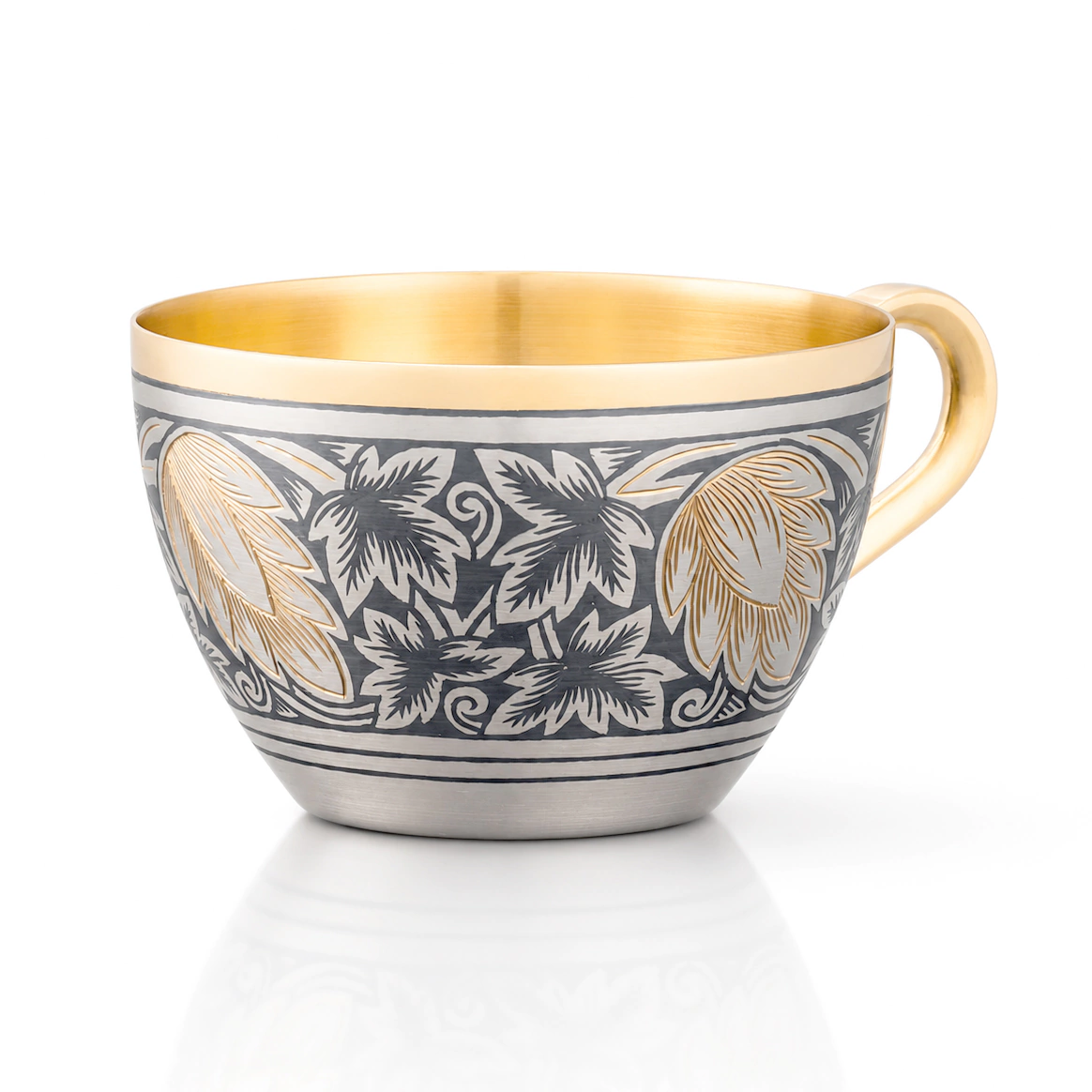 Silver coffee set "Hop" for 6 persons