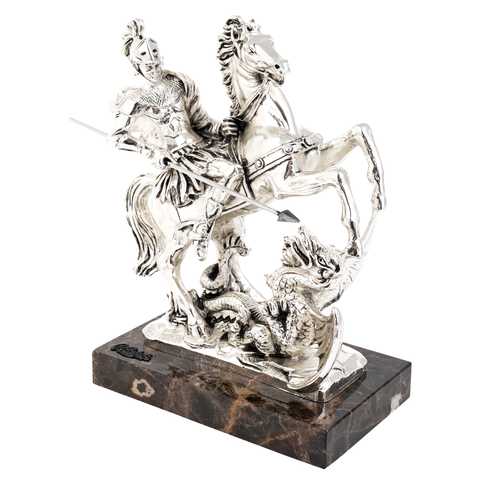Скульптура "Георгий Победоносец" (Saint George silvering)