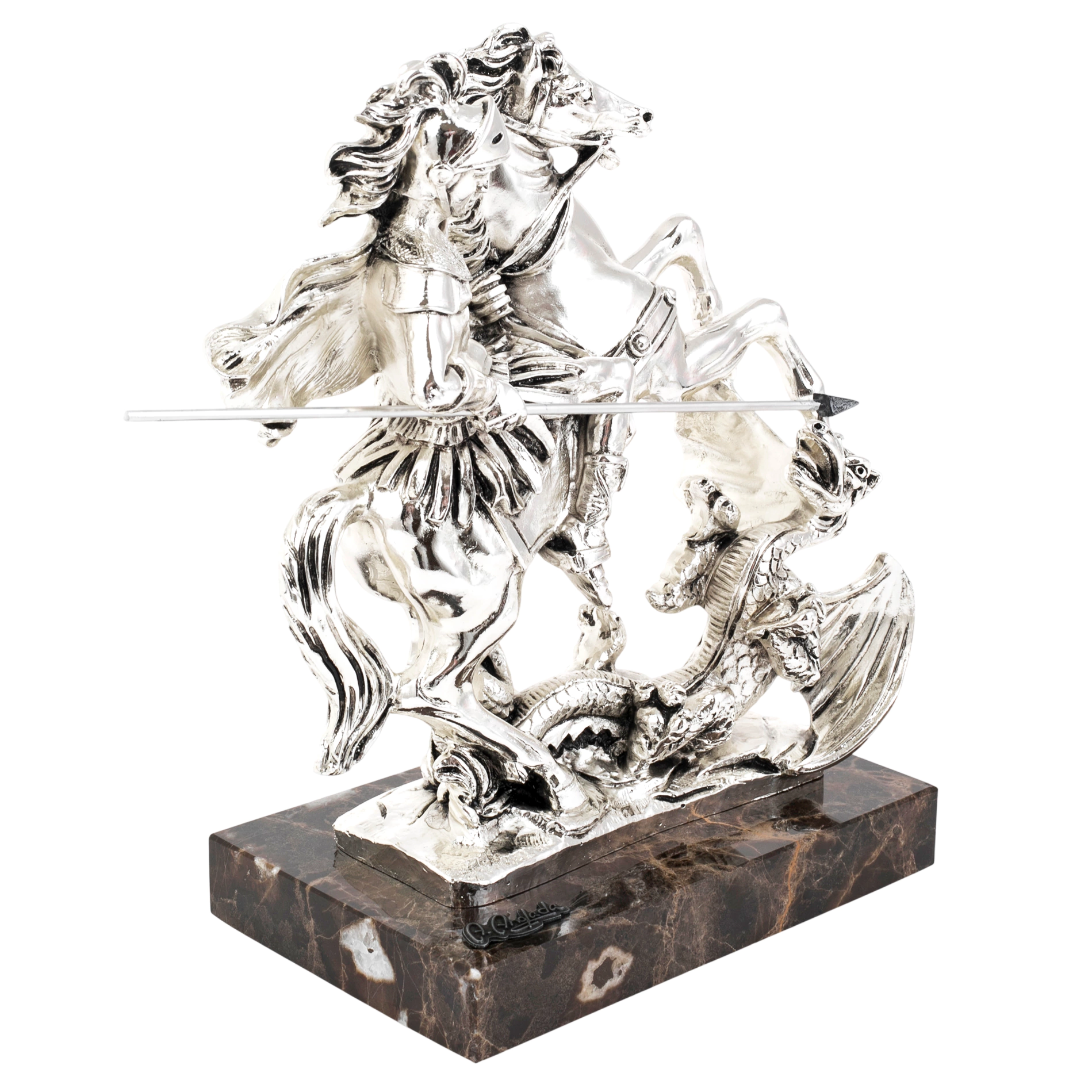 Скульптура "Георгий Победоносец" (Saint George silvering)