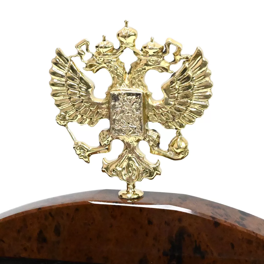 Настольный набор из обсидиана "Герб РФ"