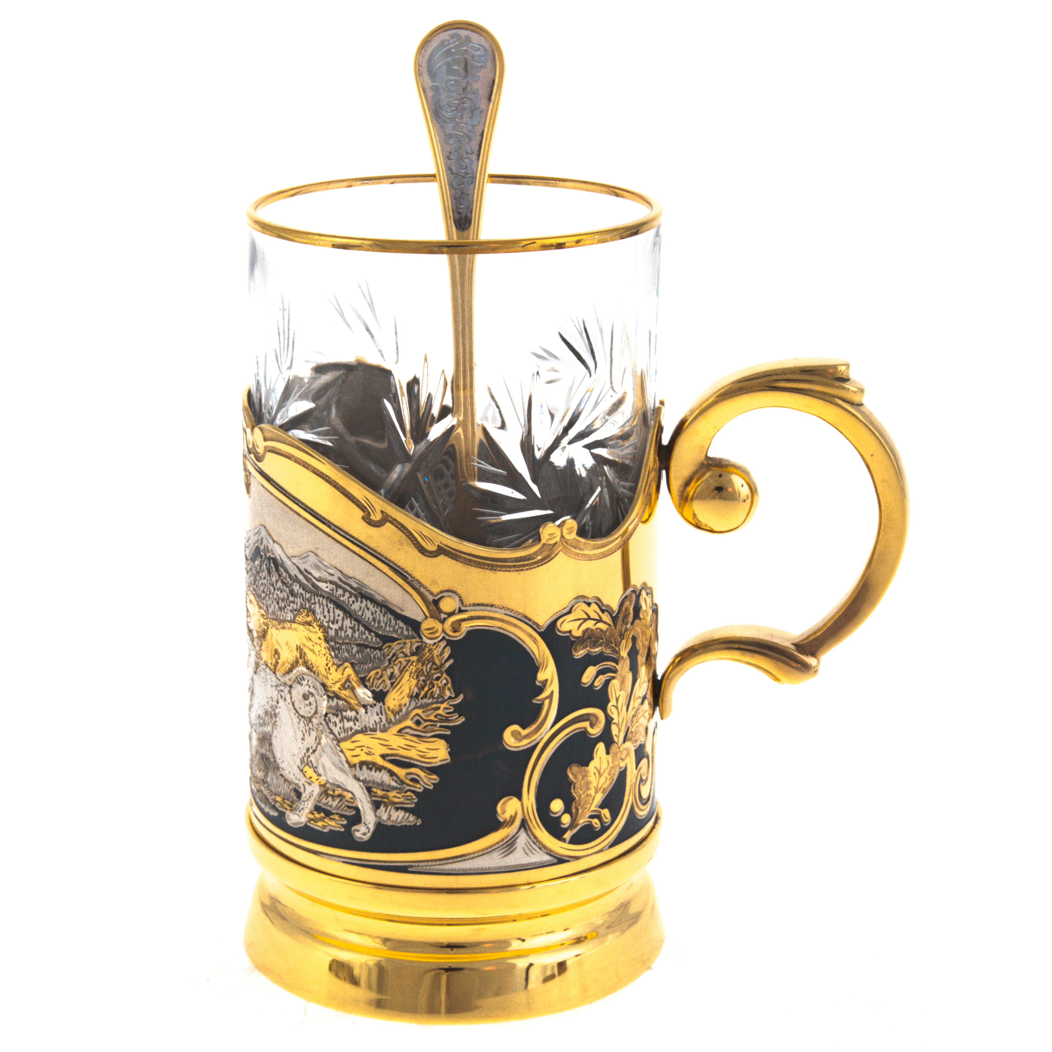 Cup holder "Bear hunting" Zlatoust