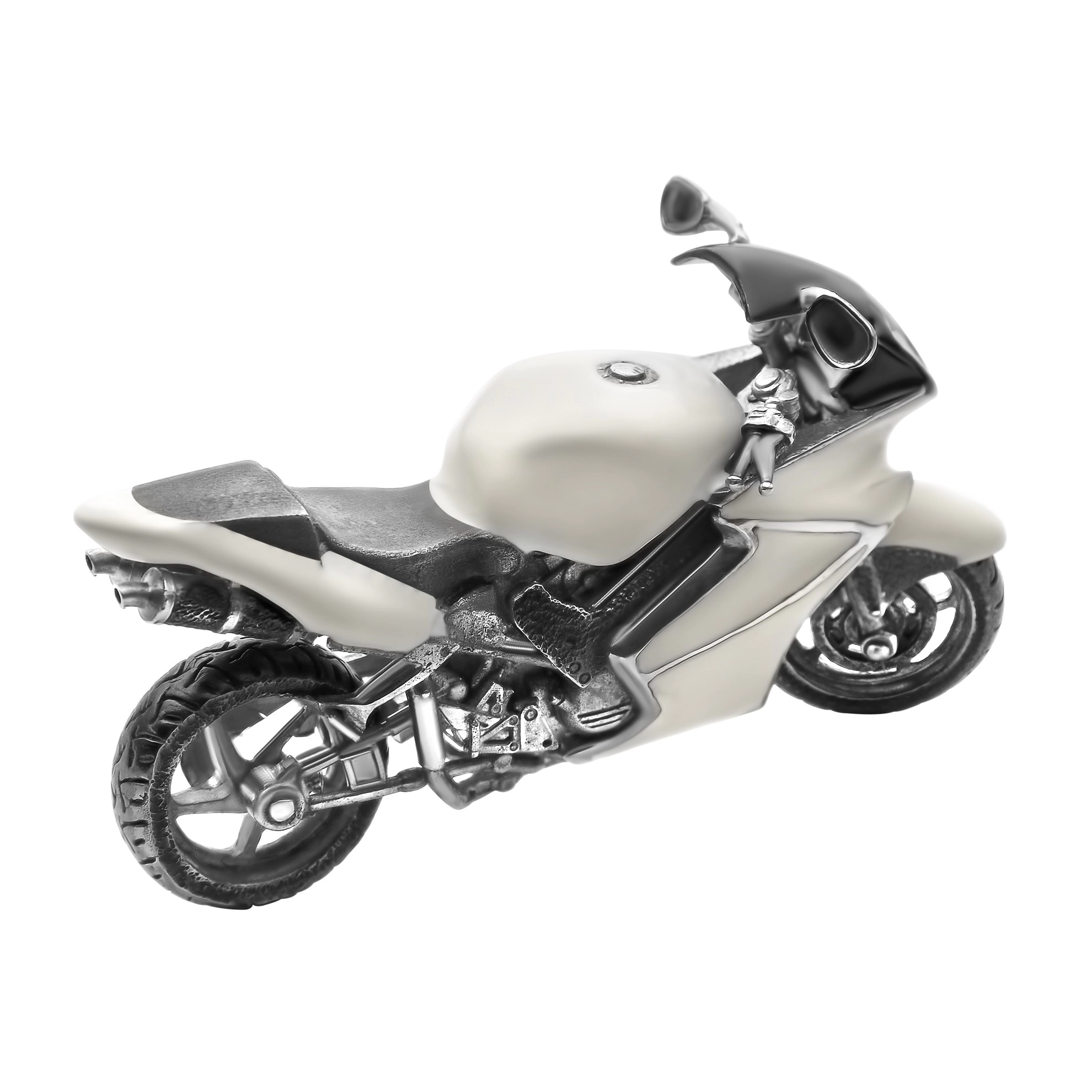 Motorcycle "Honda CBR" made of silver