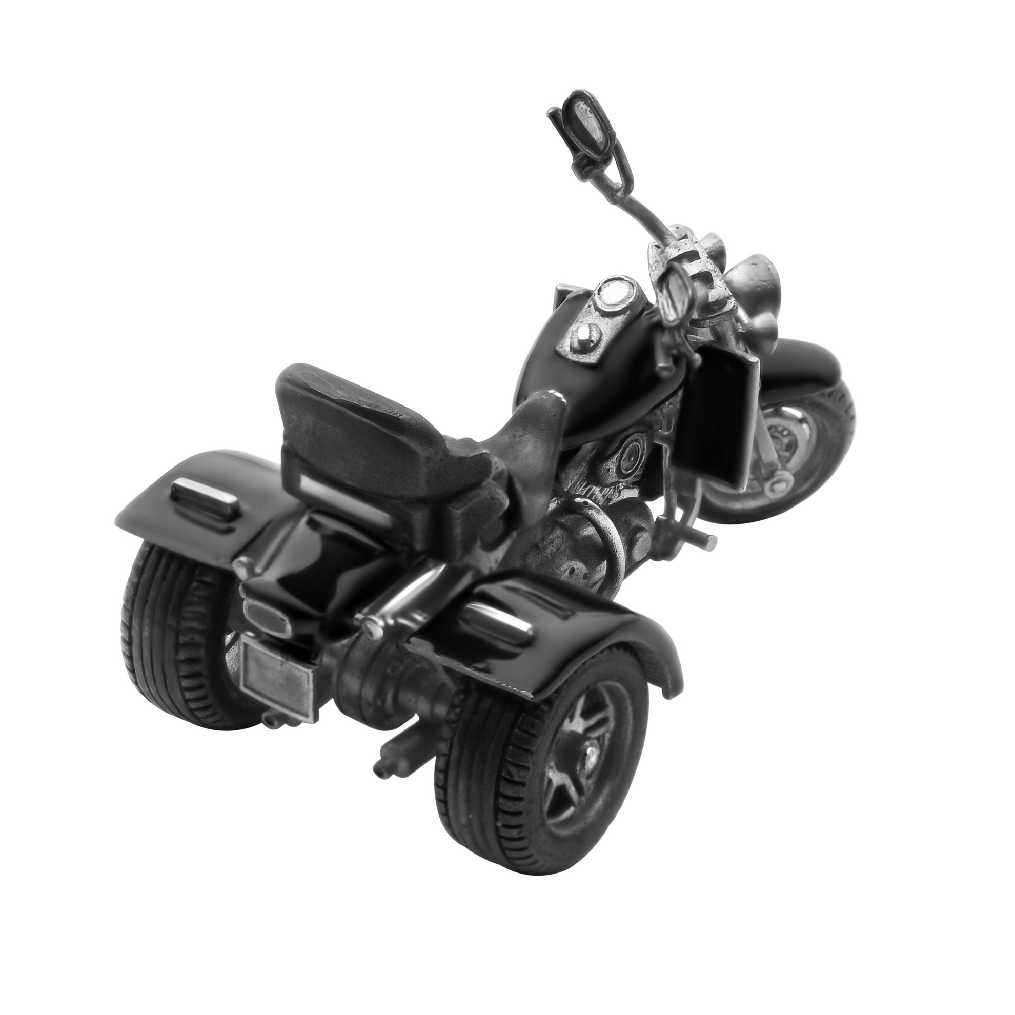Мотоцикл "Harley Davidson" из серебра (черный)