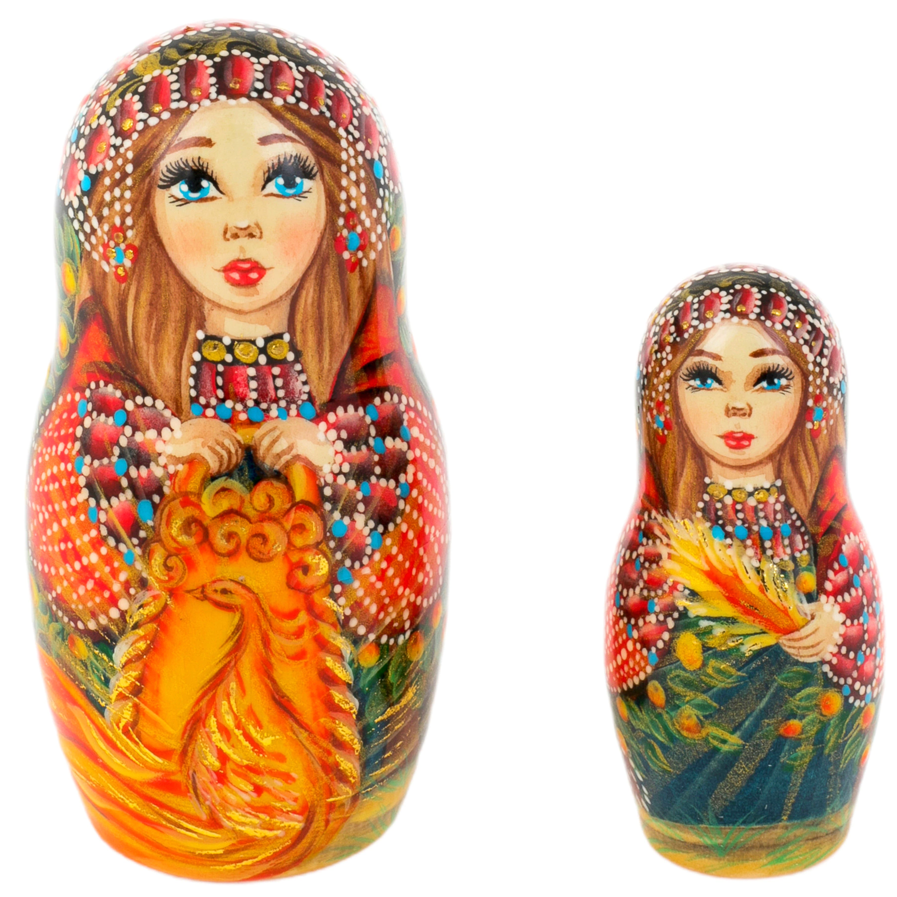 Матрешка на 5 мест "Жар-птица" 20 см