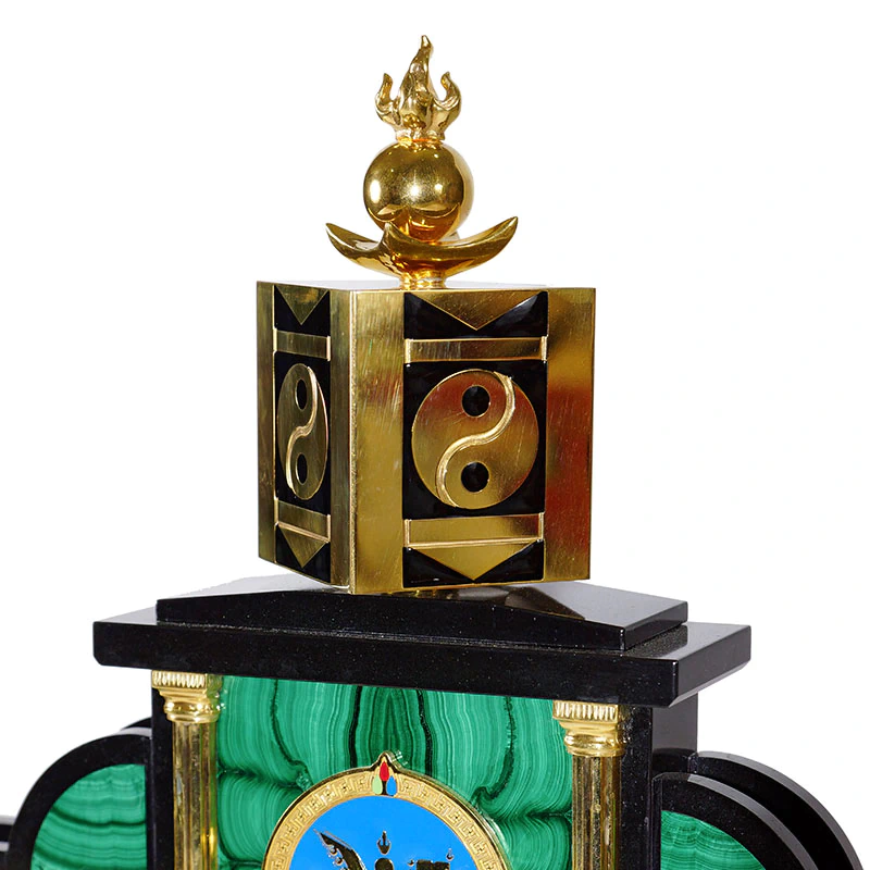 Настольный набор из малахита "Монголия"