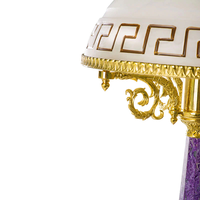 The Empire table lamp made of charoite