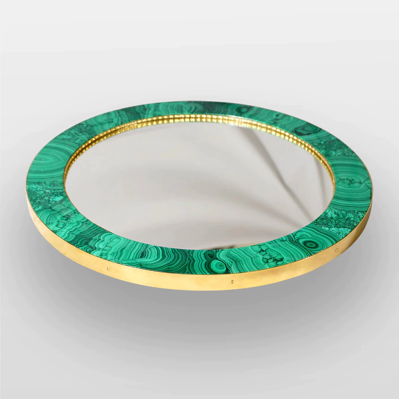 Mirror made of malachite