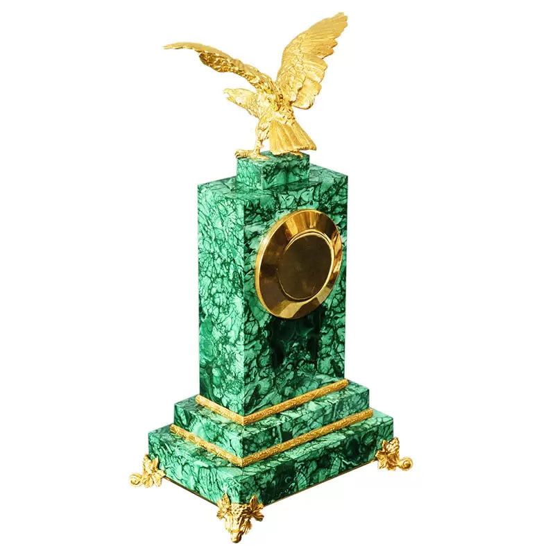 Malachite watch with an eagle