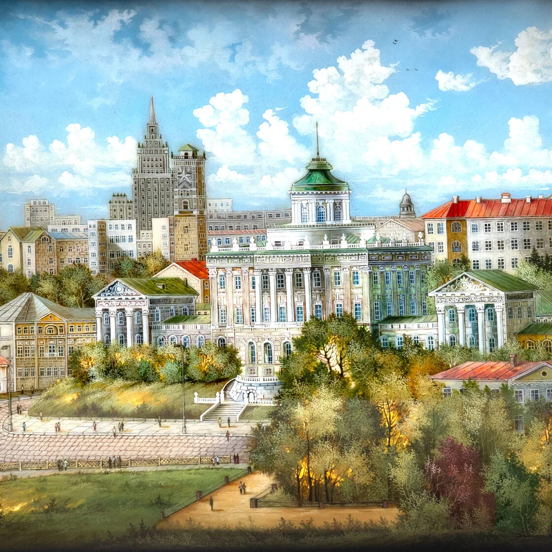Шкатулка "Дом Пашкова" Ларишев, Федоскино