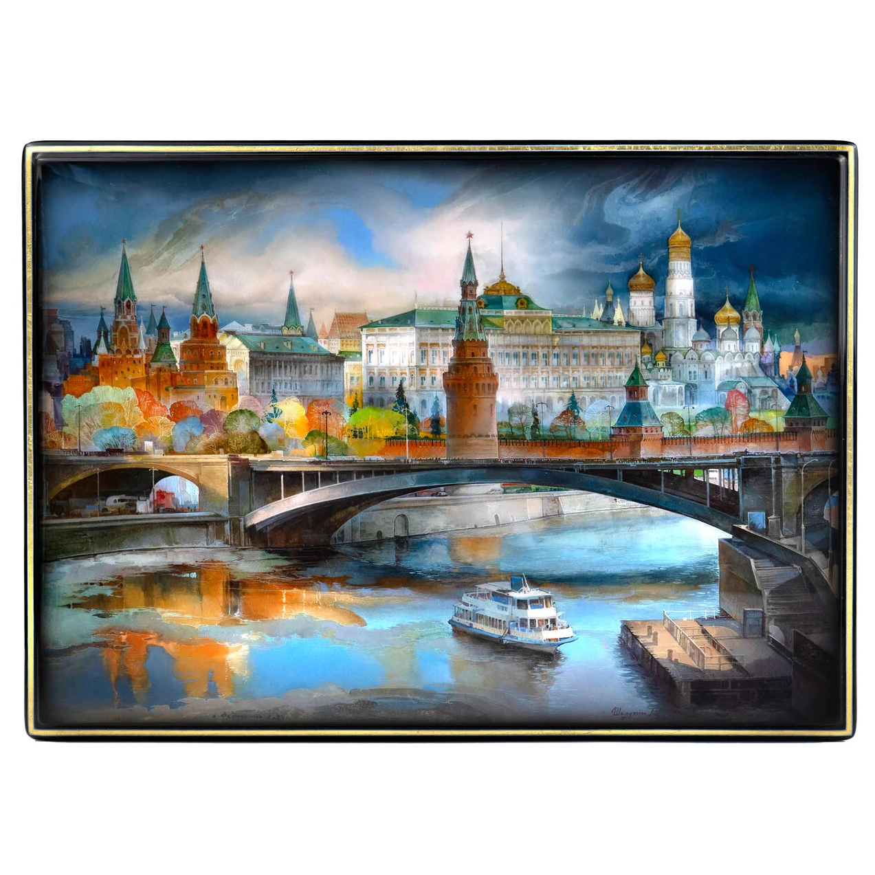 Ларец "Москва" Шелухин, Федоскино