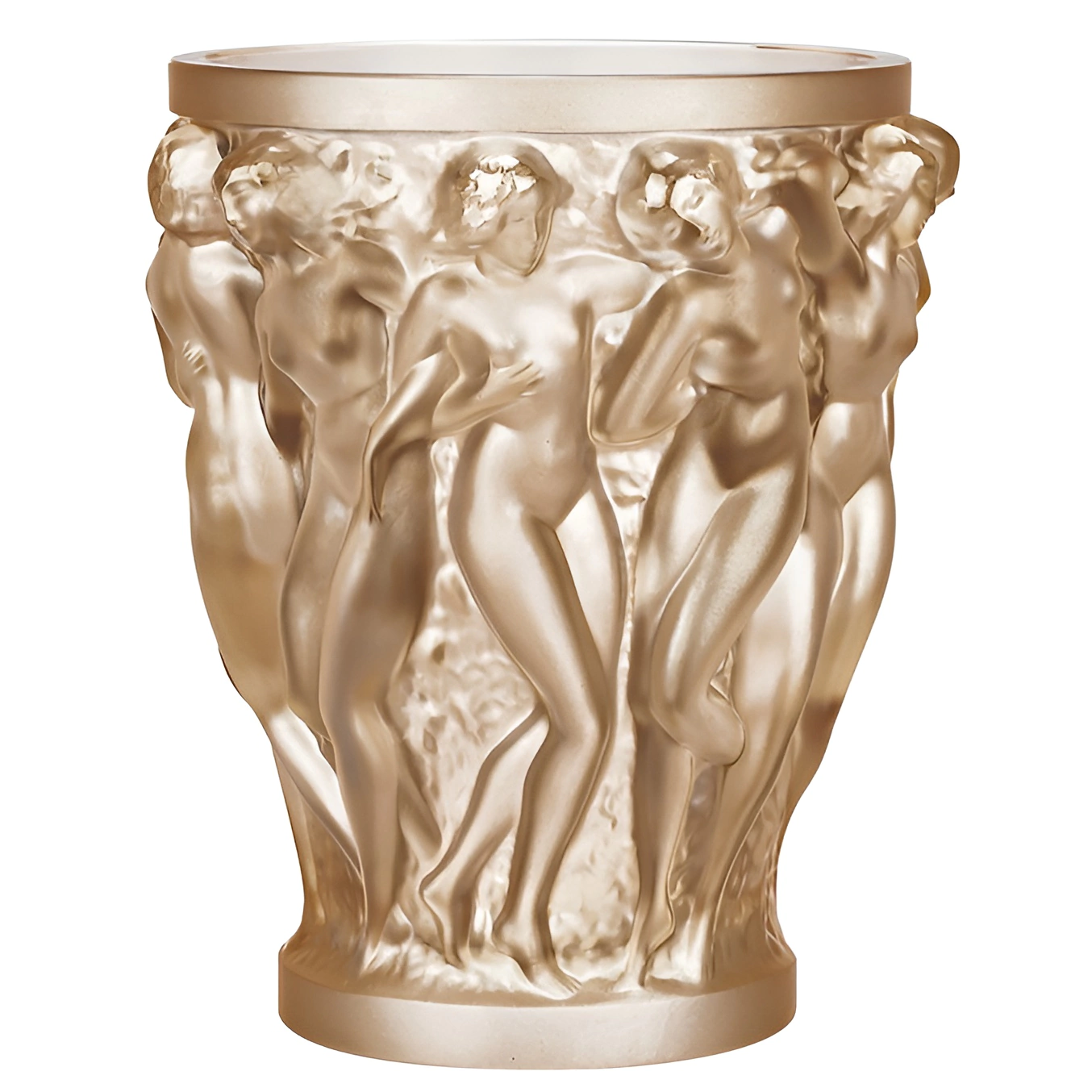 Хрустальная ваза "Bacchantes Gold luster" 24 см, золотистая