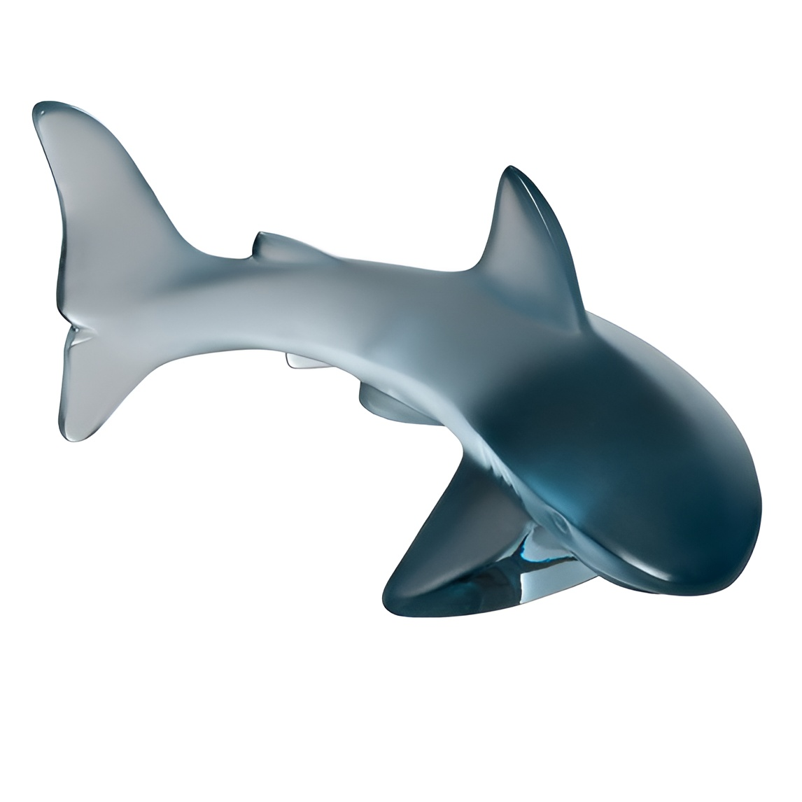 Хрустальная скульптура "Shark small" синяя