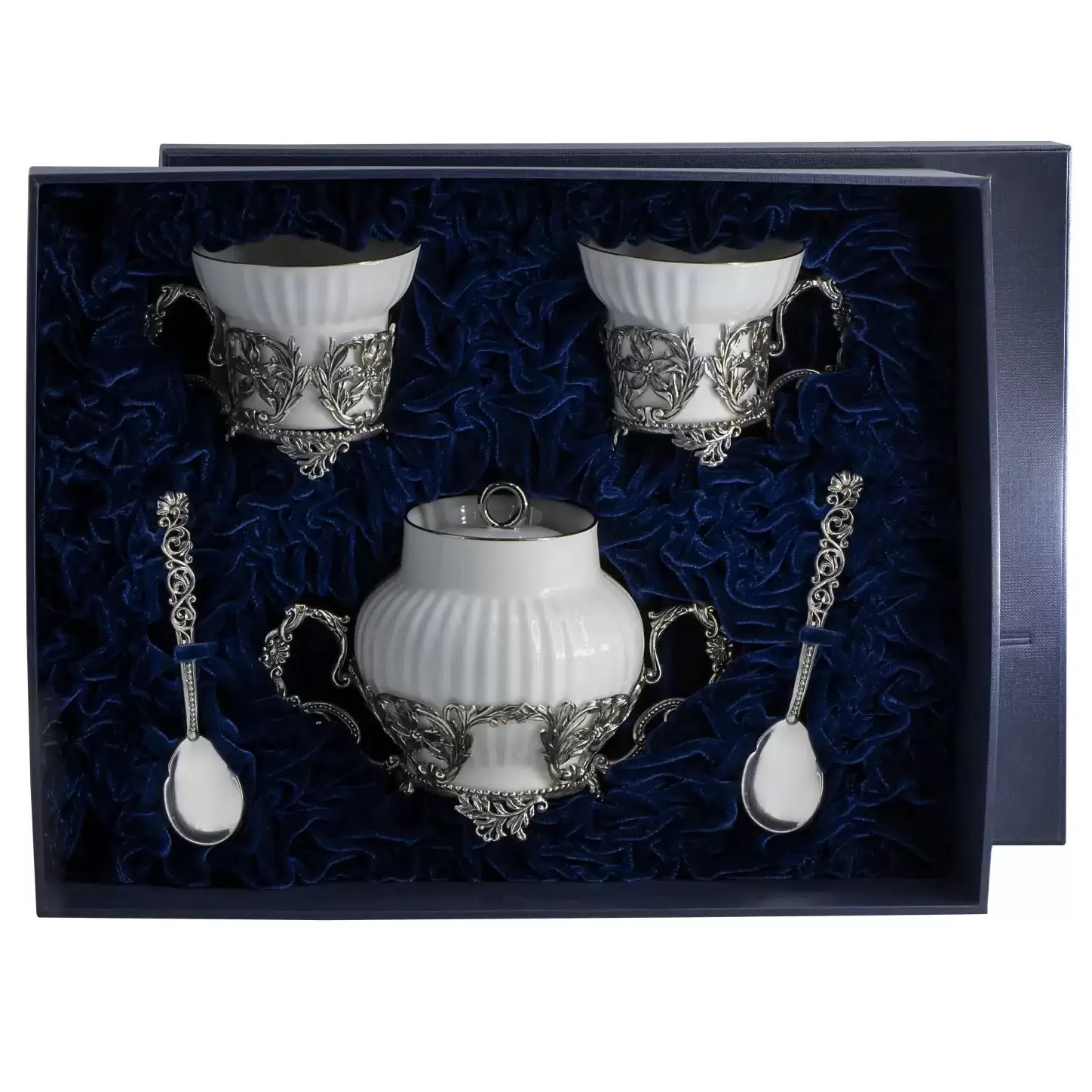 Silver tea set "Symphony" for 2 persons