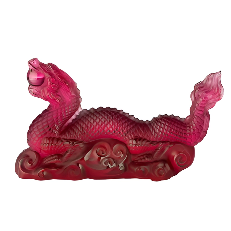 Хрустальная скульптура "Tianlong" красная