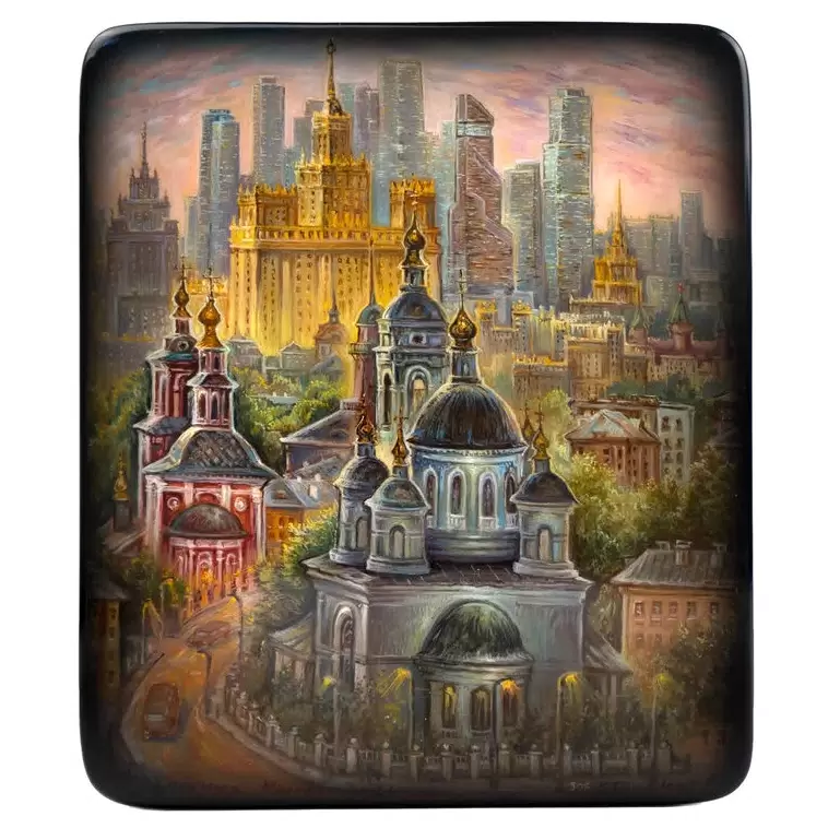 Шкатулка "Москва" Типяков, Федоскино