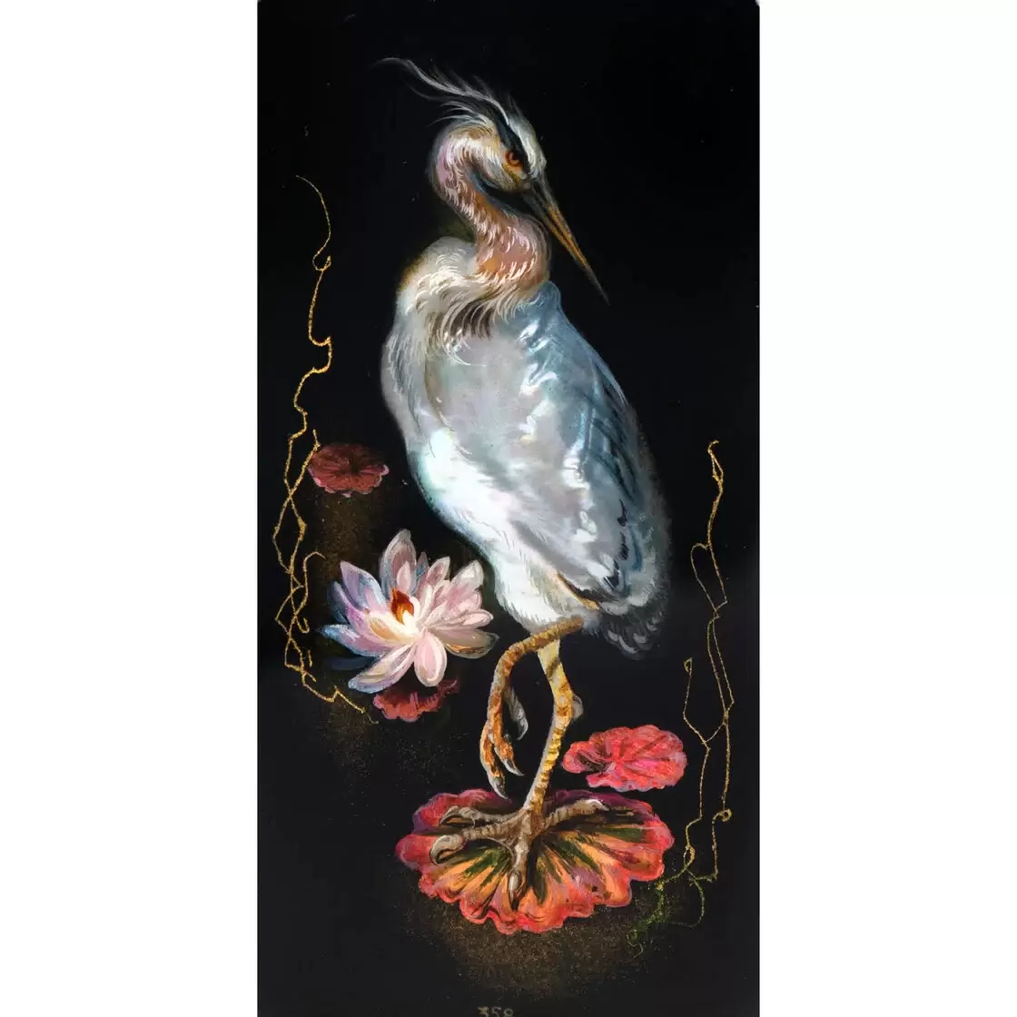 Шкатулка "Цапля" Корсакова, Федоскино