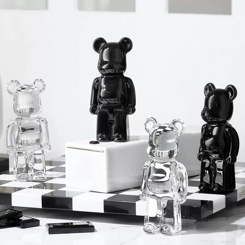 Хрустальная скульптура "Be@rbrick" черная