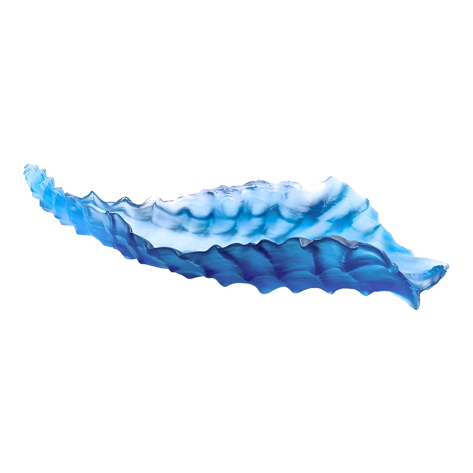 Хрустальное блюдо "Coral Sea" синее