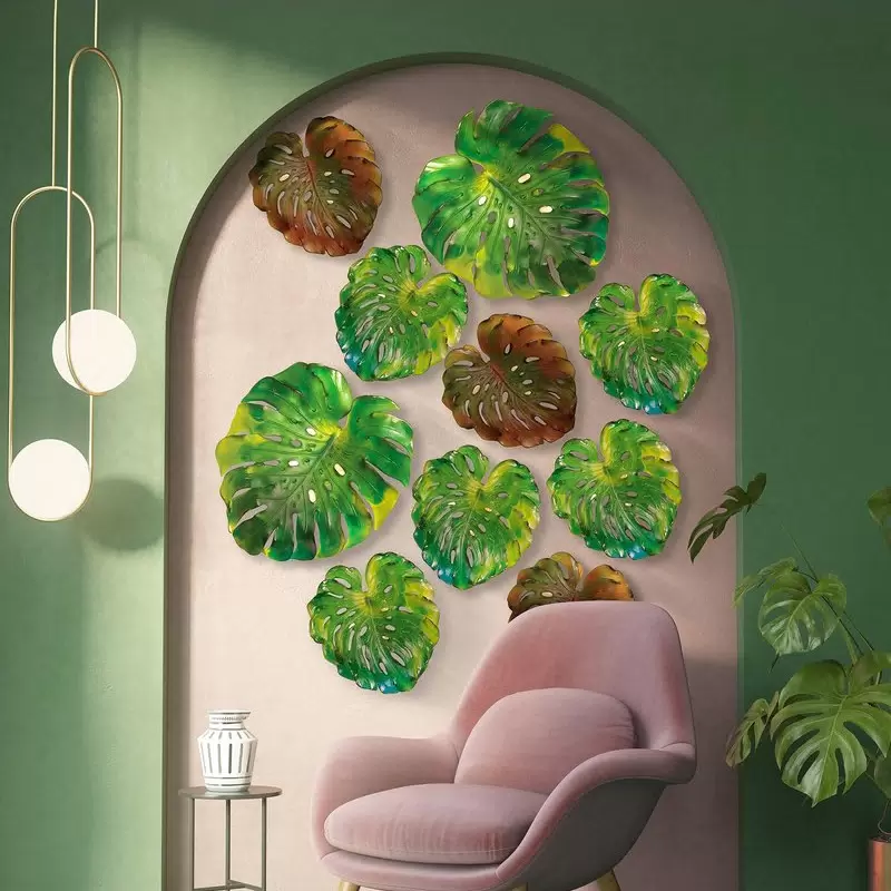 Хрустальное бра "Monstera" зеленое