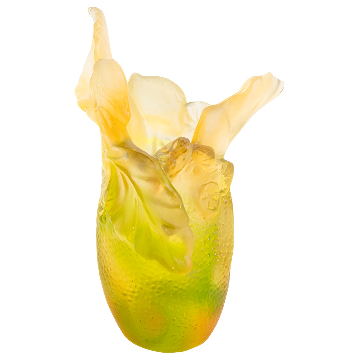 Хрустальная ваза "Citrus" 15.5 см, желтая