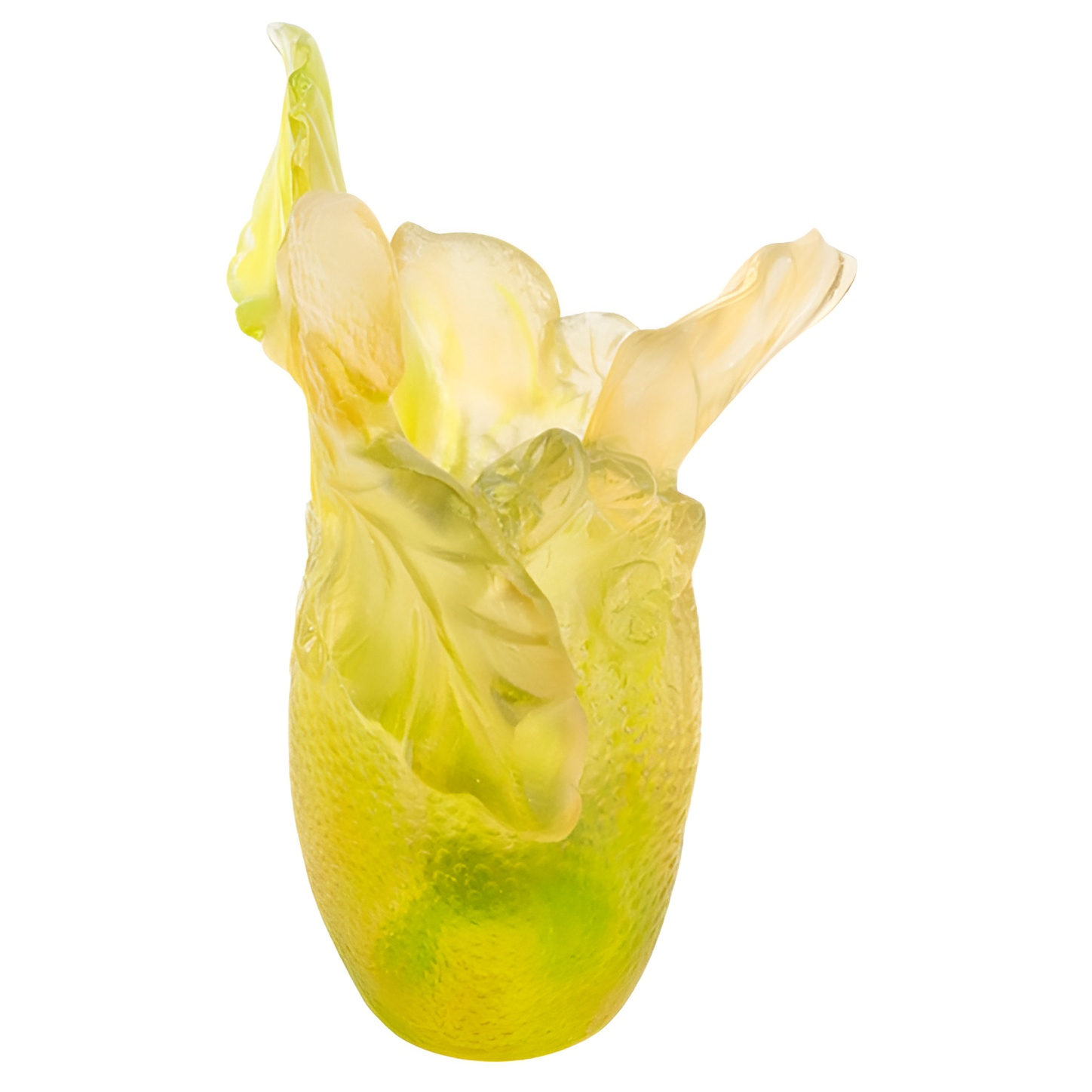 Хрустальная ваза "Citrus" 15.5 см, желтая