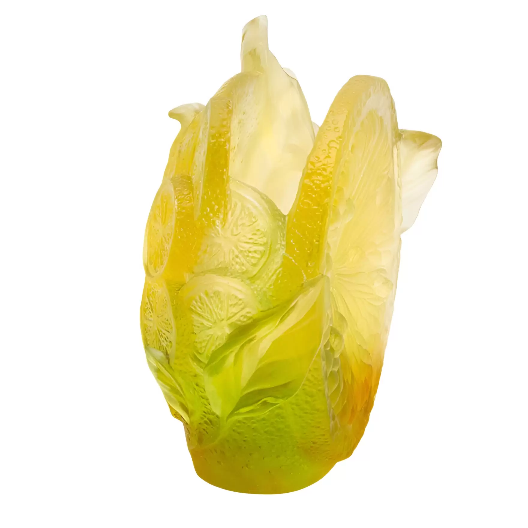 Хрустальная ваза "Citrus" 24 см, желтая