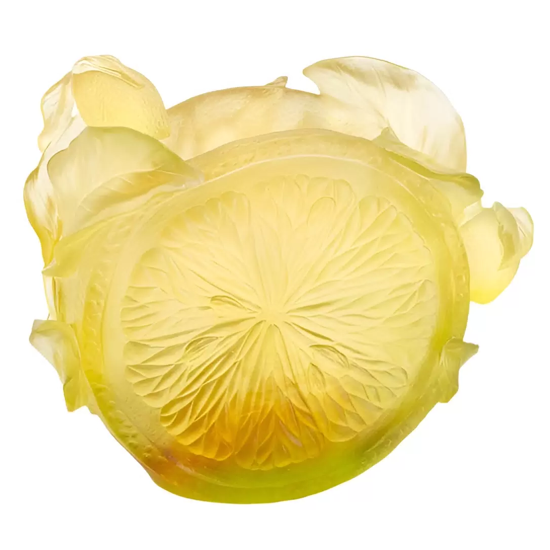 Хрустальная ваза "Citrus" 30 см, желтая
