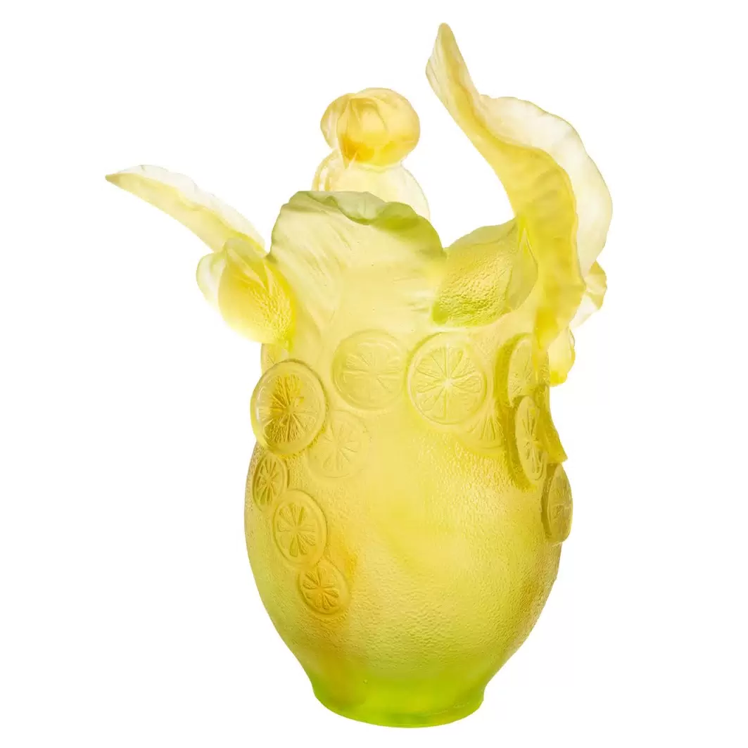 Хрустальная ваза "Citrus Magnum" 51 см, желтая
