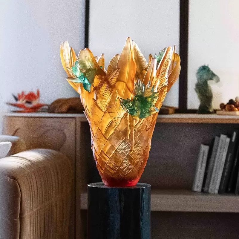Хрустальная ваза "Magnum" 50.5 см, оранжевая