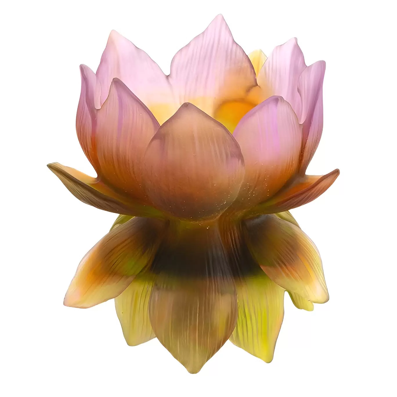 Хрустальная ваза "Medium Jardin de Lotus" сиреневая