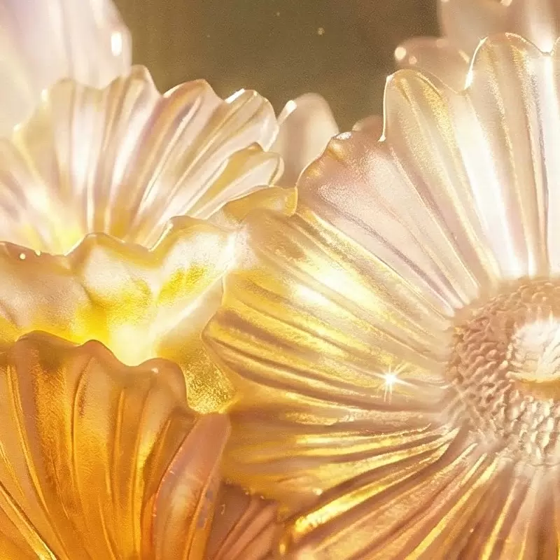 Хрустальная ваза "Or d'abeille" 15 см, оранжевая
